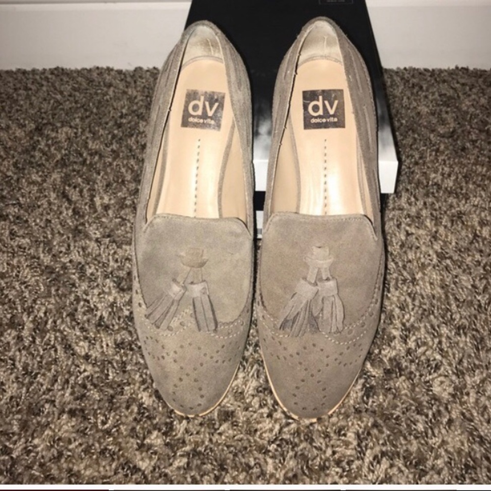 DV by Dolce Vita Marcel Taupe Suede Flats Sz 8